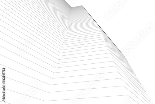 Abstract buildings architectural 3d drawing 