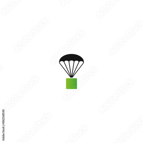 Drop shipping logo icon flat vector design