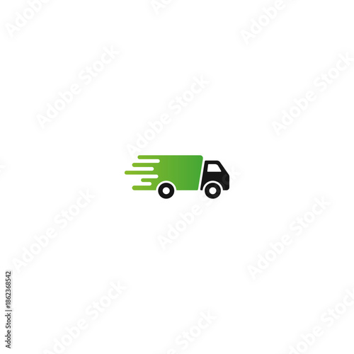 Fast delivery logo icon flat vector design
