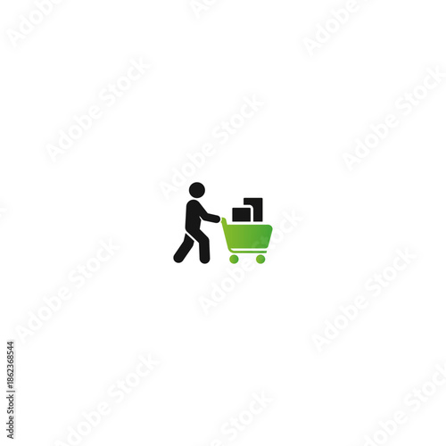 Deliver item logo icon flat vector design