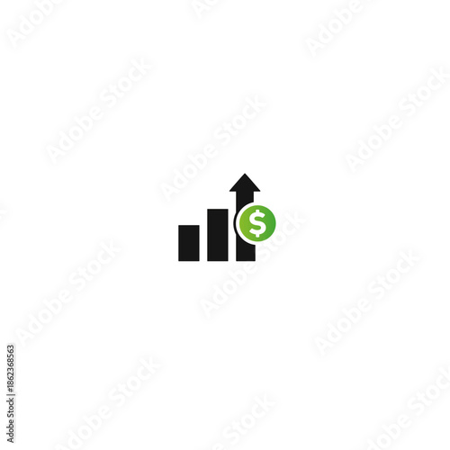 Hi profit logo icon flat vector design