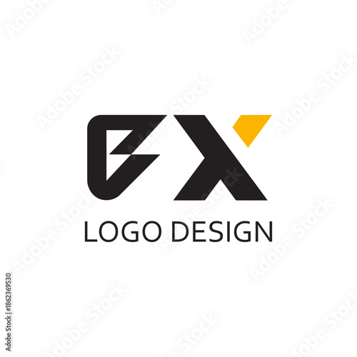 simple letter bx for logo design