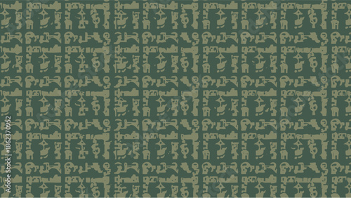 Wallpaper Mural Abstract Geometric Pattern with Ancient Symbols Texture Background Torontodigital.ca