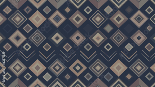 Geometric Diamond Pattern Background - Abstract Ethnic Motif