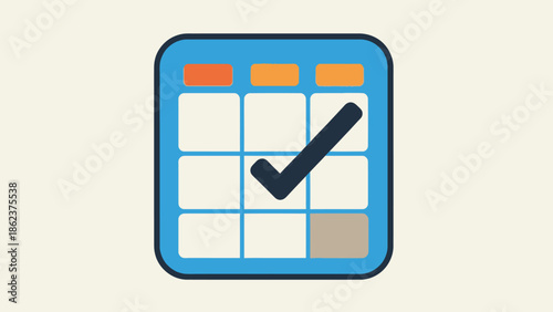 Calendar Check Mark Icon: Planning, Scheduling, Task Management, To-Do List