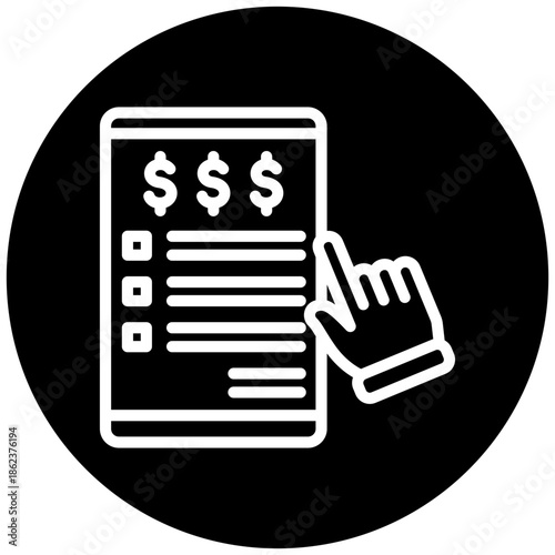 Claim Form Icon Button, Mini Illustration Relate To Taxation, Financial Report. Use For Modern Concept, Ui, Ux Web And App Development.