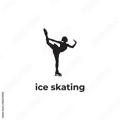 ice skating girl silhouette
