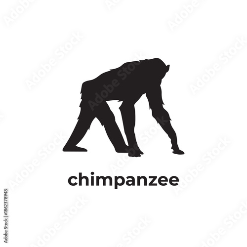 chimpanzee silhouette