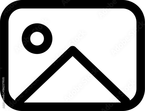 Minimalist icon representing a picture or image placeholder.