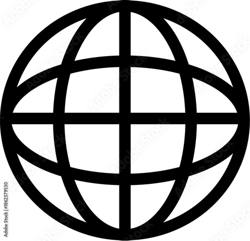 Global network connection symbol representing internet and worldwide communication.