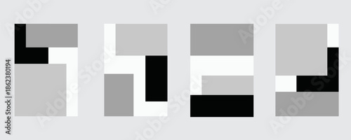 Geometric shapes of different proportions to create balanced and appealing combinations on sing muted and dark tones. Minimal wall art, print art, and everything related to decoration.