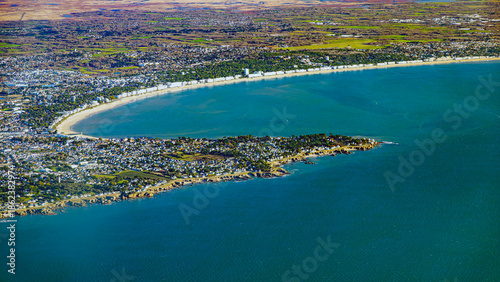 Fotografia loire atlantique coast and loire estuary from aerial view