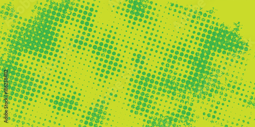 Dots halftone green and blue color pattern gradient grunge texture background yellow. vector illustration eps 10