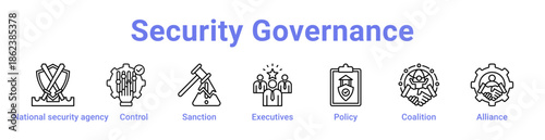 -Security Governance Icon Banner and Collection