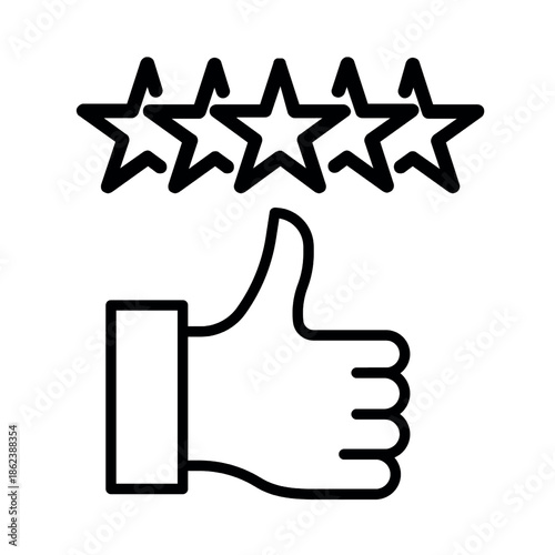 Premium Quality Service Rating and Positive Feedback Icon Design Illustration Vector