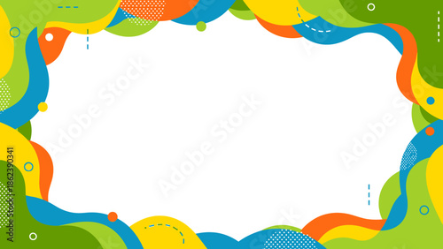 Creative Colorful Frame Design, Graphic Art, Digital Illustration, Vibrant Visuals, Abstract Style, Engaging Concept