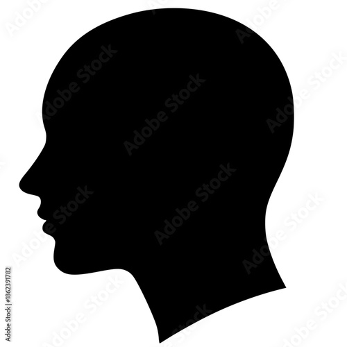 Female head Silhouette side profile