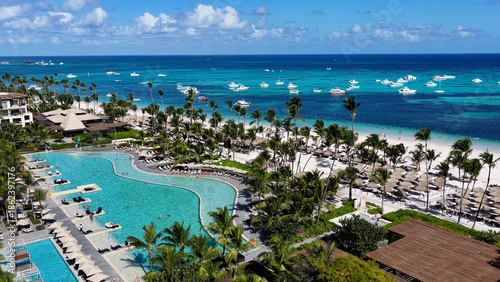 Canvastavla Punta Cana Skyline At Bavaro In Punta Cana Dominican Republic