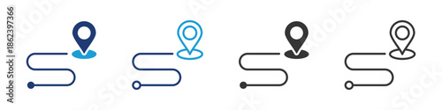 Location icon set collection multi-style.