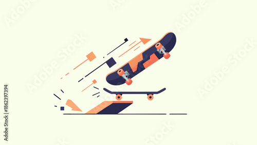 Skateboard Trick Illustration