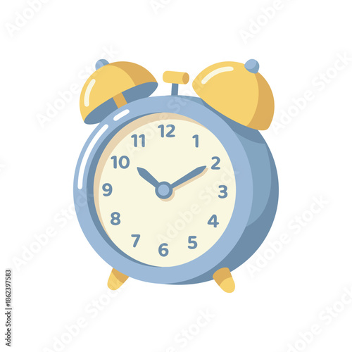 Retro Alarm Clock Illustration.