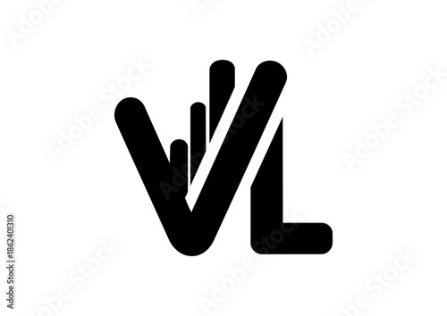 VL logo vector  abstract