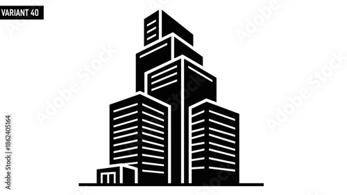 Black and White Modern City Buildings.