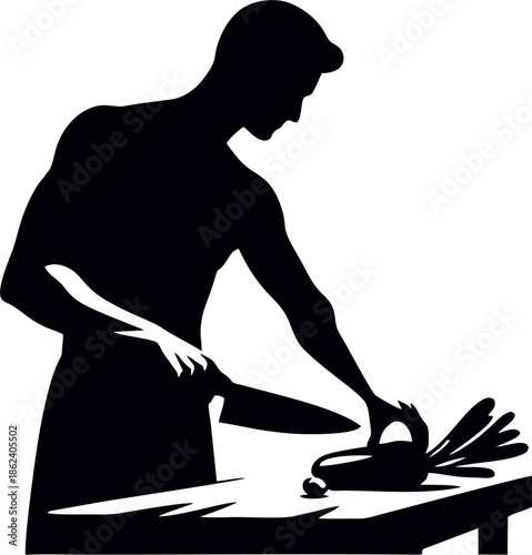 Father Preparing Fresh Ingred...