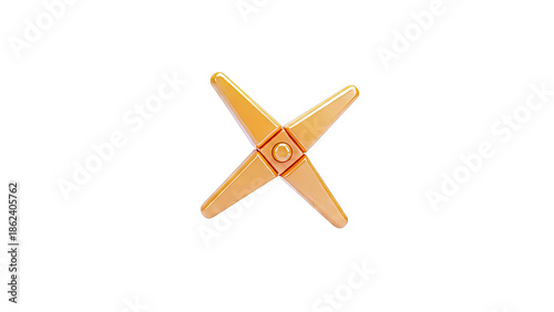 Orange Starfish-Shaped Clip