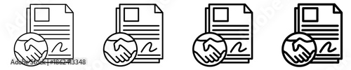 Agreement Icon Set Different Style Collection