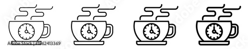 Coffee Break Icon Set Different Style Collection