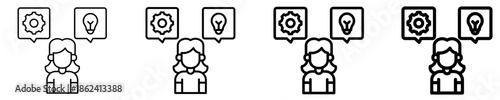 Thinking Icon Set Different Style Collection