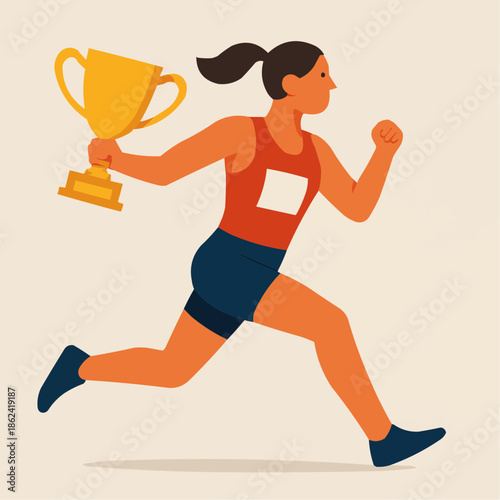 Women in Sports Flat Vector