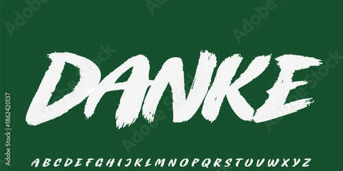 Bold brush vector font. Alphabet handmade brush with uppercase and lowercase.	