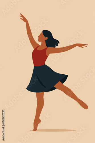 Women Dancer Flat Vector