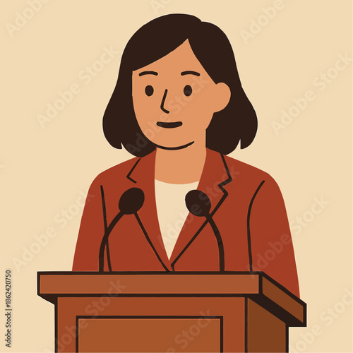 Women in Politics Flat Vector