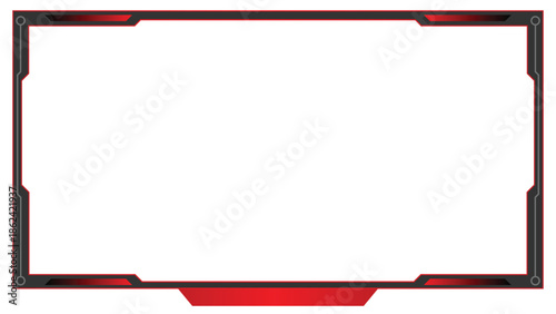 Stream overlay webcam border panel template