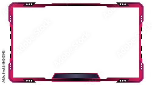 Stream overlay webcam border panel template