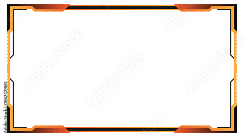 Stream overlay webcam border panel template