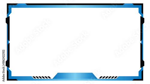 Stream overlay webcam border panel template