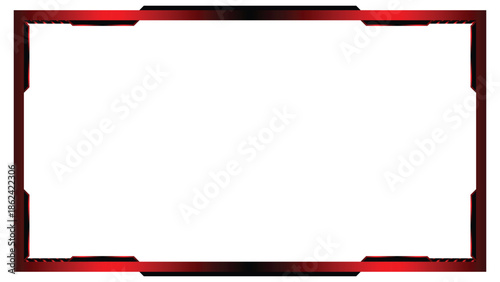 Stream overlay webcam border panel template