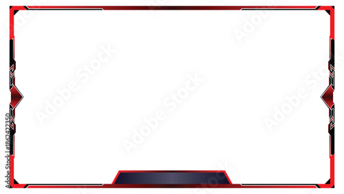 Stream overlay webcam border panel template