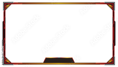 Stream overlay webcam border panel template