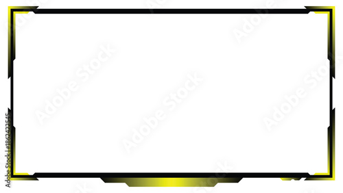 Stream overlay webcam border panel template