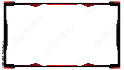 Stream overlay webcam border panel template