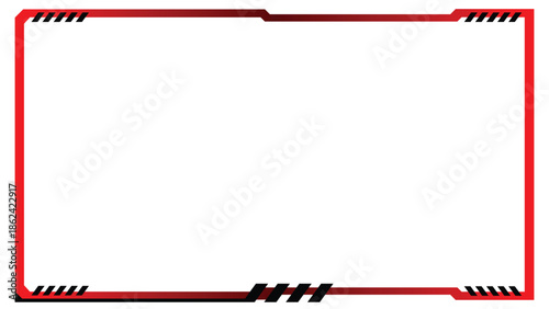 Stream overlay webcam border panel template