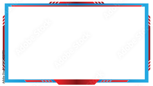 Stream overlay webcam border panel template