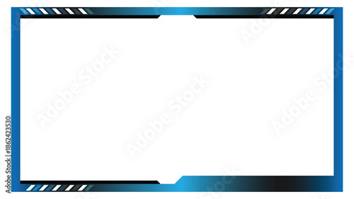 Stream overlay webcam border panel template