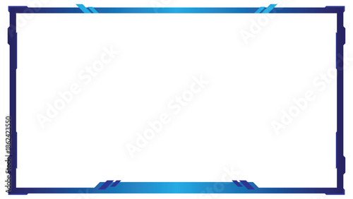 Stream overlay webcam border panel template