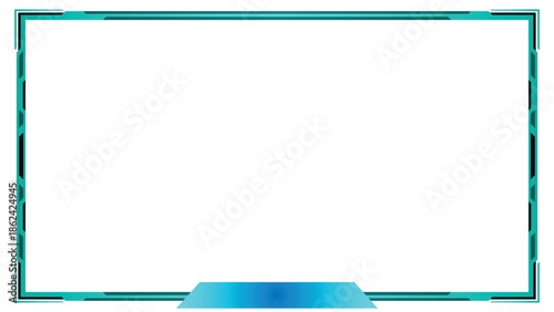 Stream overlay webcam border panel template